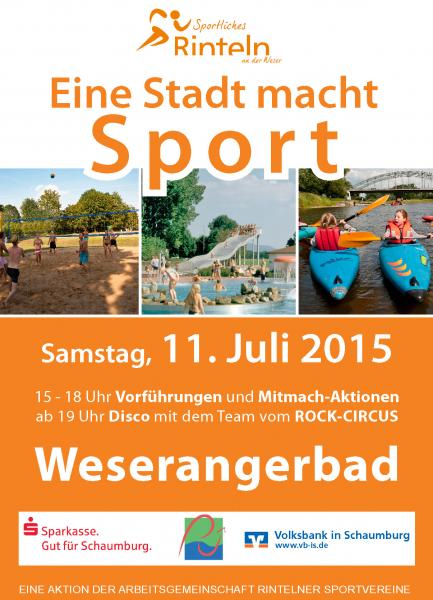 Plakat Eine Stadt macht Sport